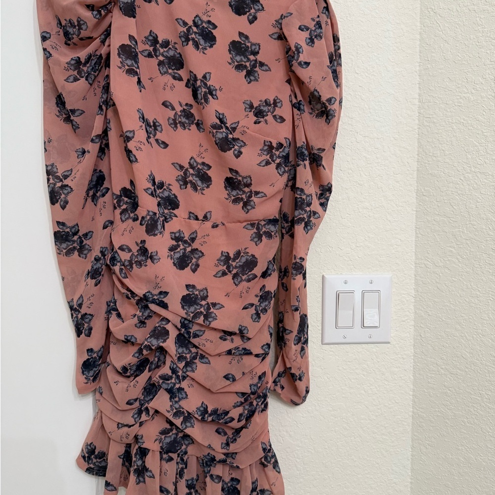 Nasty Gal Pink and Black Floral Dress - Picture 5 of 8
